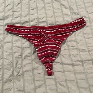Joe Boxer Red Striped Men's Thong Underwear